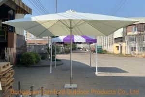 4X4m Commercial Square Aluminum Big Size Pool Deck Patio Umbrella