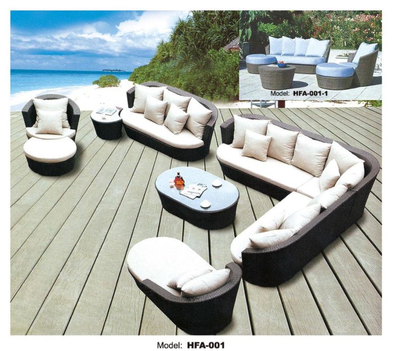 Outdoor Rattan Furniture Graden Wicker Furniture Patio Sofa Set