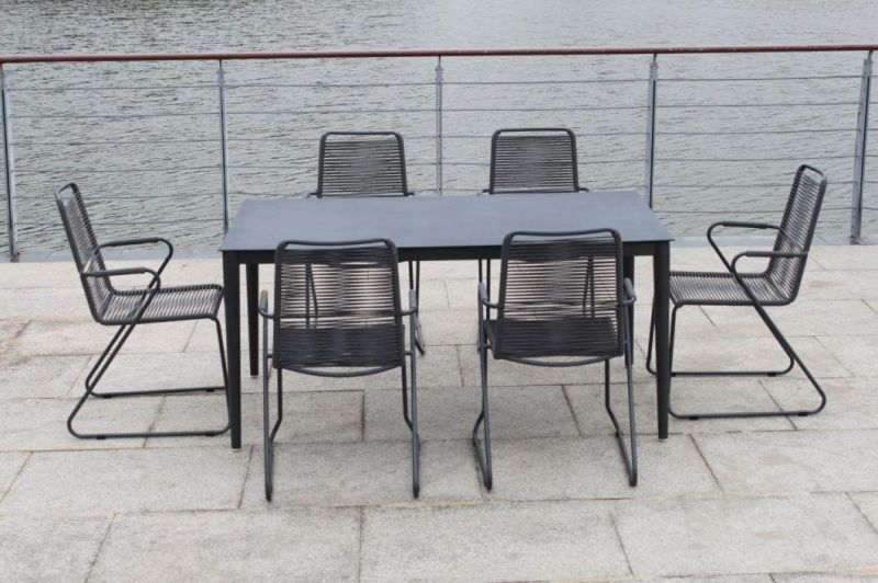 Room Outdoor OEM Customized Foshan Black Patio Balcony Dining Set