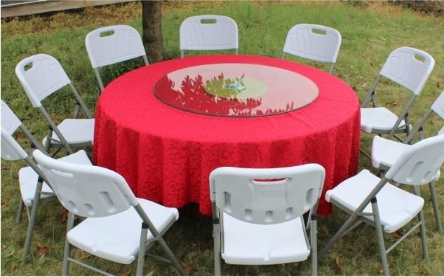 Wholesale Outdoor Furniture Portable Foldable HDPE Round Plastic Folding Table