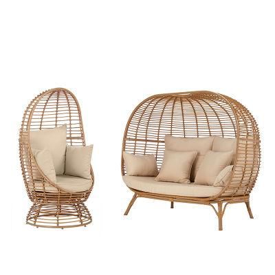 2022 Birdcage Sofa Waterproof Sunscreen Rattan Chair Courtyard Open-Air Nordic Rattan Leisure Terrace Rattan