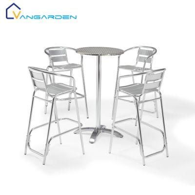 4 Seater Aluminum Outdoor Bar Furniture Table Set