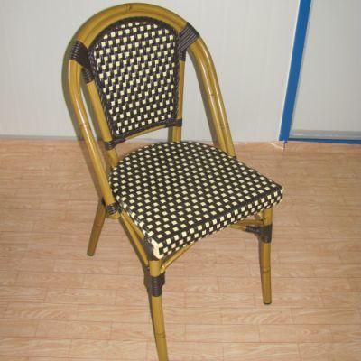 Stacking Garden Chair Aluminum Bambool Look Rattan Chair