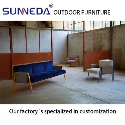 Colorful Simplicity Small Affordable Easy Clean Outdoor Patio Lounger Sofa Set