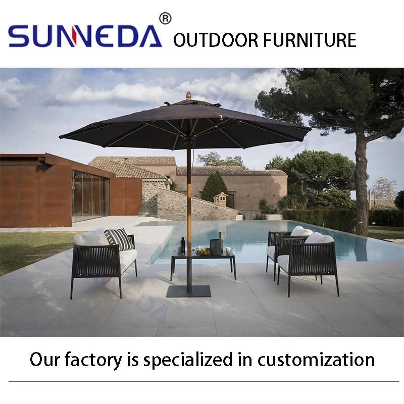 Hand-Woven Four Seasons Outdoor Leisure Garden Chair and Table Set Furniture