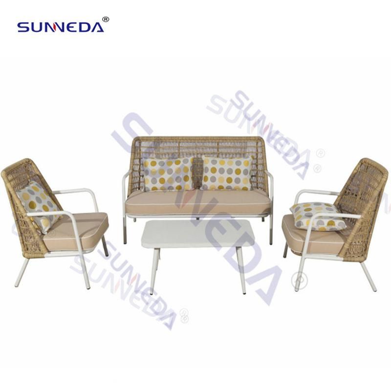 Modern Restaurant Furniture Rope Sofa Set Garden Patio Leisure Outdoor Sofa