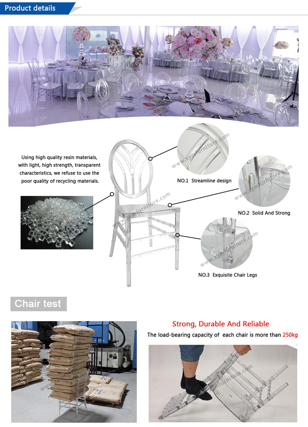 Wholesale Hot Sale Transparent Acrylic Restaurant Chair Chiavari Plastic Chair