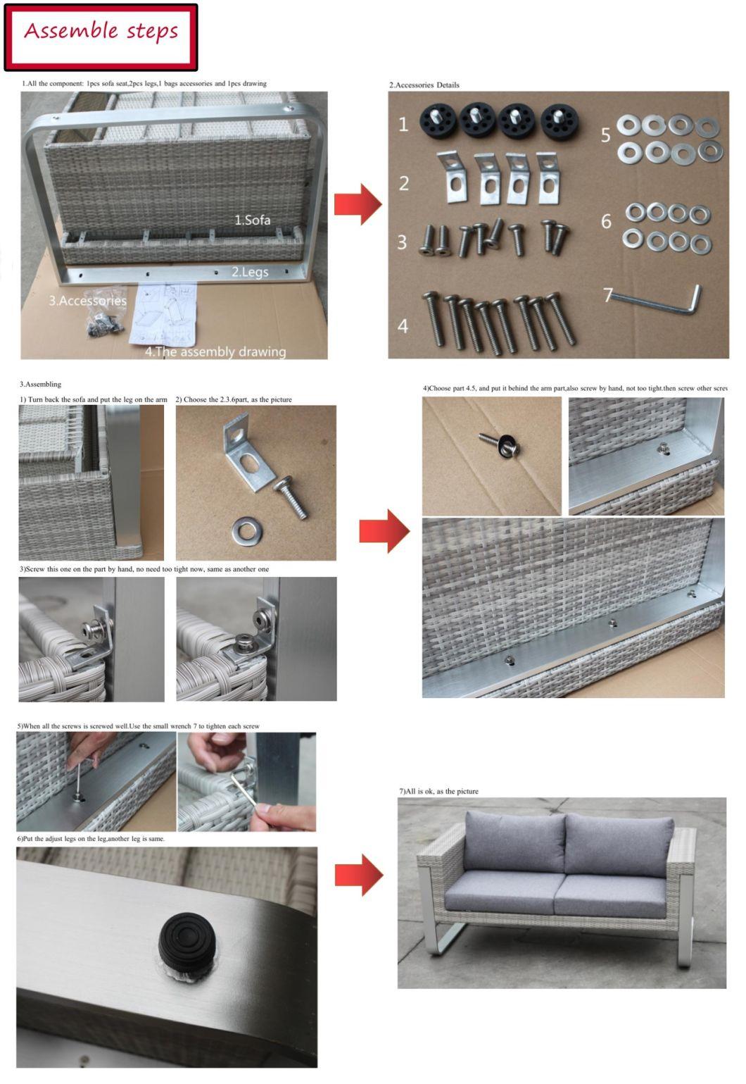 Modern Artificial Rattan Wicker Eco Garden Leisure Patio Sofa Sectional Set Outdoor Furniture