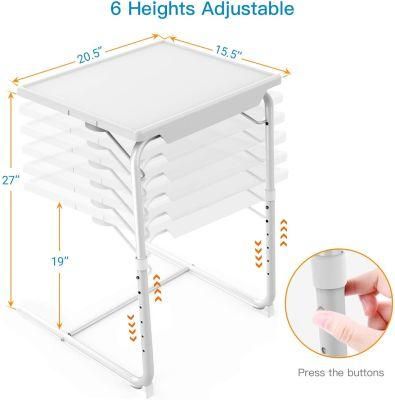 Folding Desk TV Tray Table and Cup Holder with Custom Height