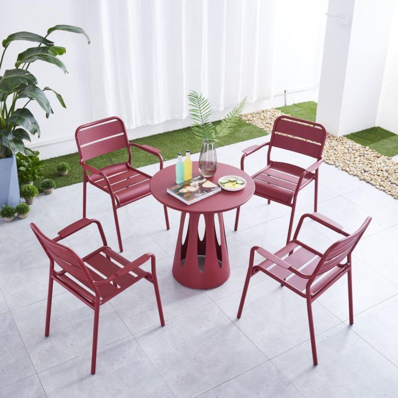 New Design Bamboo Garden Furniture Outdoor Rattan Chair and Table Wicker Bistro Dining Set