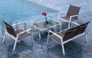 Waterproof Aluminum 4-PCS Sofa Set Matching with Coffee Table