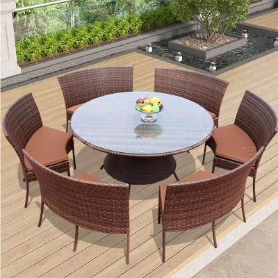 Outdoor Rattan Chair Five Piece Combination Courtyard Outdoor Household Storage