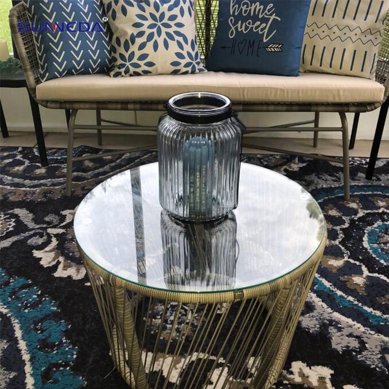 Patio Modern Rattan Coffee Table Aluminum Sofa Garden Furniture