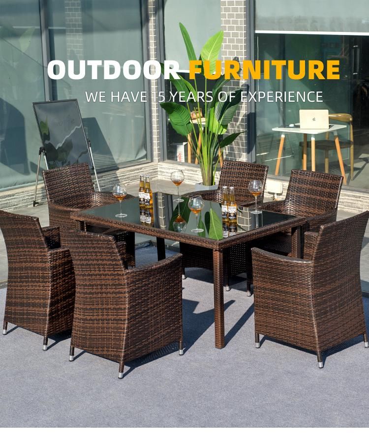 Outdoor Set Rattan Bistro Chair and Coffee Table