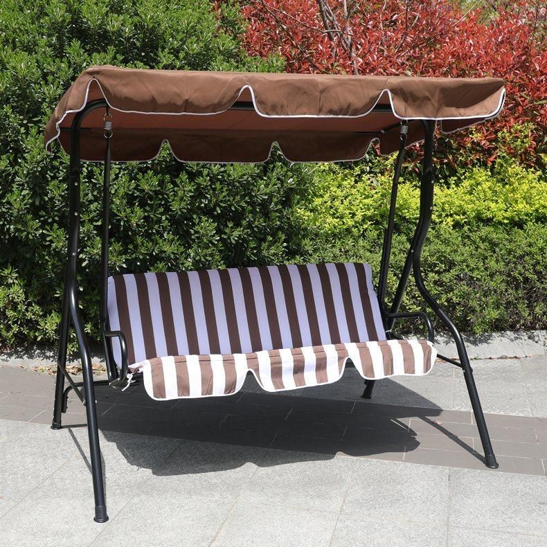 3 Seater Patio Swing Chair Hanging Rocking Chair with Canopy