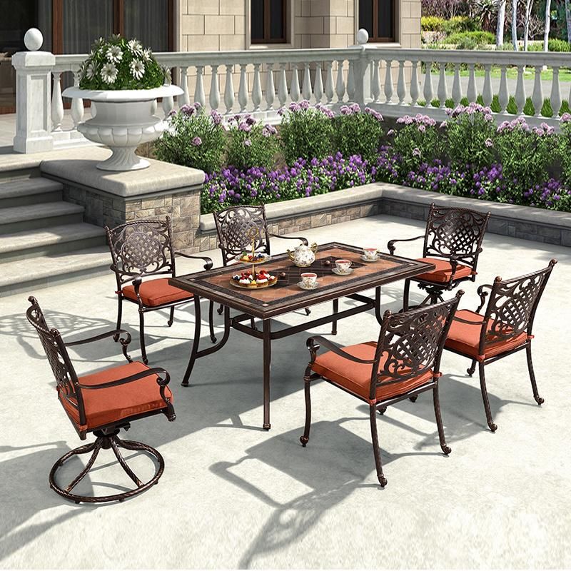 Outdoor Cast Aluminum Marble Patio Furniture