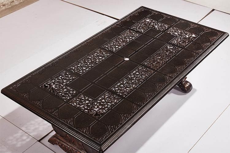 Bronze Color Dining Table Set Outdoor Patio Restaurant