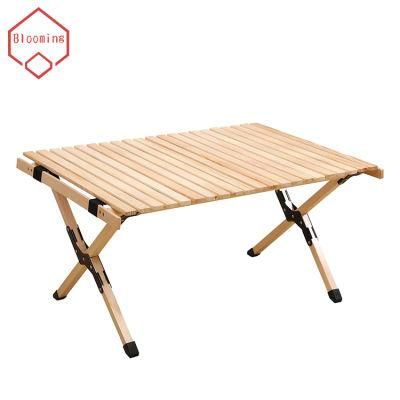 90cm Outdoor Dining Camping Folding Wooden Table for Picnic