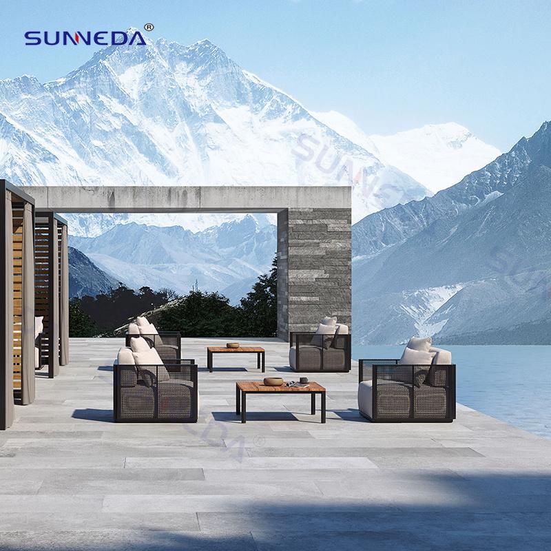 Luxury Hotel Leisure Sofa Set Outdoor Garden Aluminum Furniture