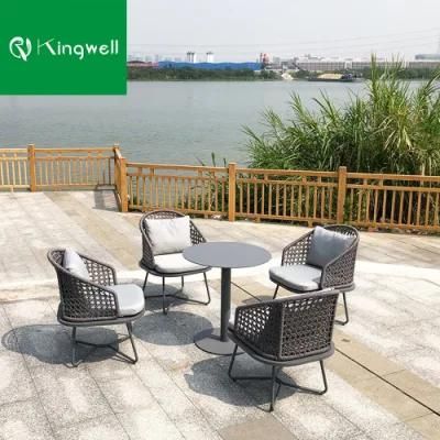 Unique Outdoor Patio Dining Coffee Table Set Waterproof Cushion Chair for Backyard