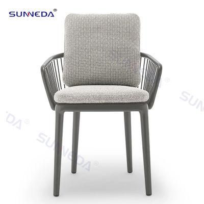 Outdoor Chair Use Rope Finish with Tarpaulin for Seat and Back Cushion