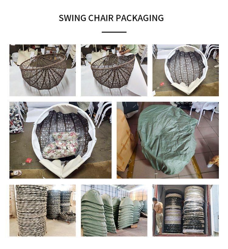 Luxury Comfortable Balcony Outdoor Garden Rattan Swing Chair