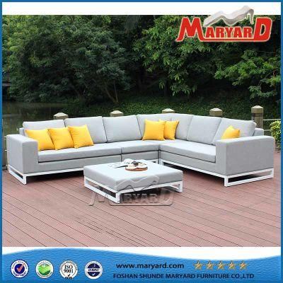 Patio Modern Fabric Living Room L Shape Outdoor Corner Sectional Sofa Set Garden Furniture