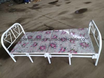 Quick Sleep Folding Single Metal Foldable Bed with Mattress