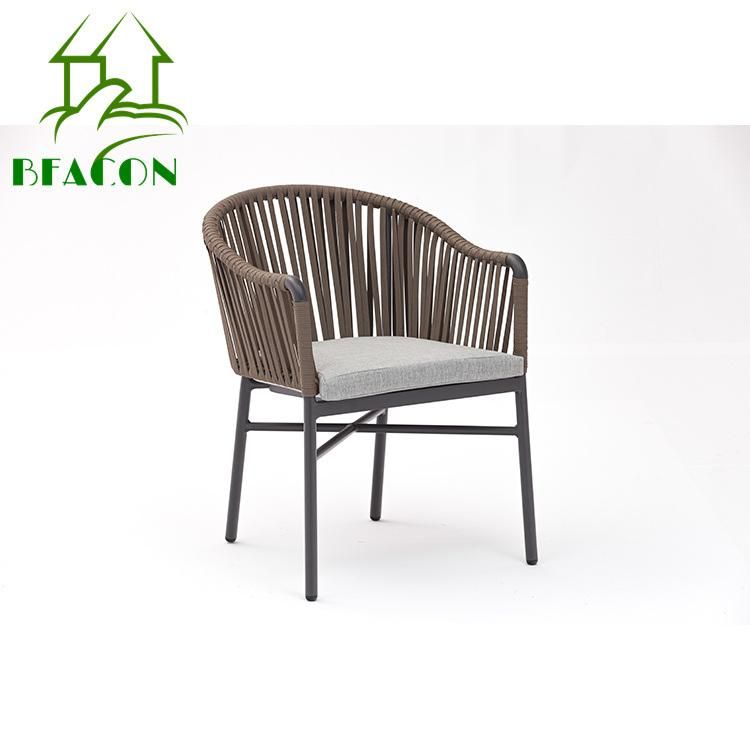 Aluminum Garden Rope Woven Chair Outdoor Handwoven Chair