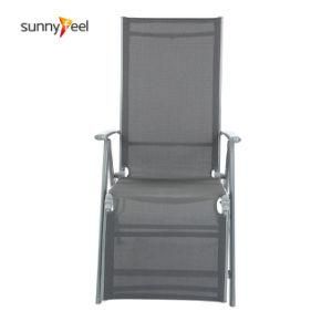 Alu. Adjustable Folding Camping Chair, 71.5dx60wx44/113h Cm
