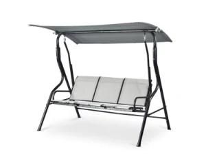 3-Seater Garden Patio Metal Swing Chair-Curvated Feet