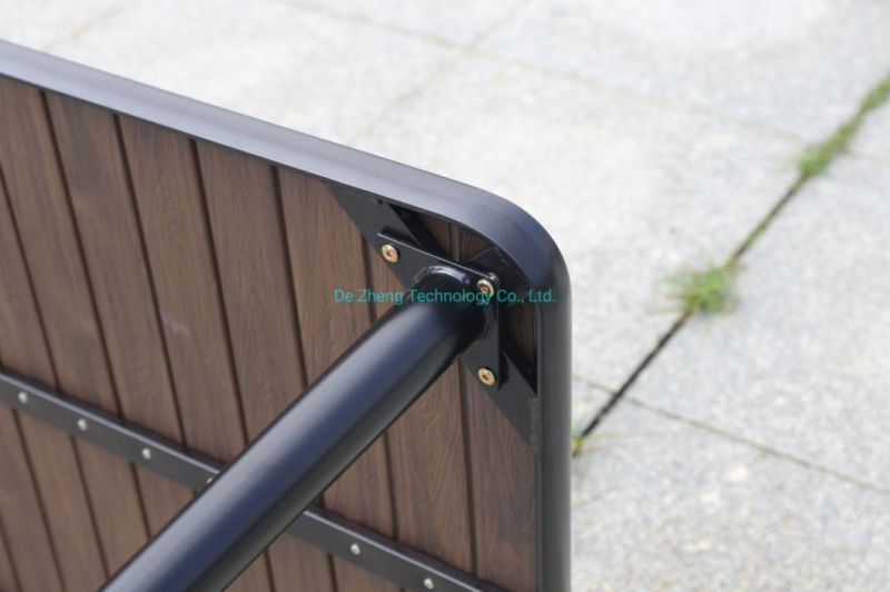 Best Sell High Quality Aluminum Metal Paito Balcony 6PCS Chairs and Garden Table Sets Outdoor Wood Furniture