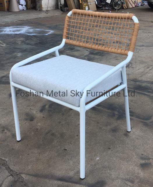 Outdoor Metal Rattan Garden Hotel Restaurant Courtyard Aluminum Table Chair