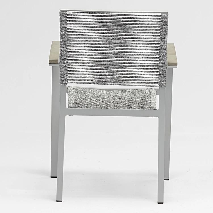 China Products Manufacturers out Door Patio Garden Furniture Chairs White Color with Plywood Armrest