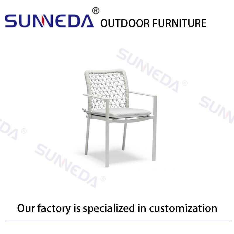 colorful PE Wicker Plastic Wicker Metal Frame Simple Chairs