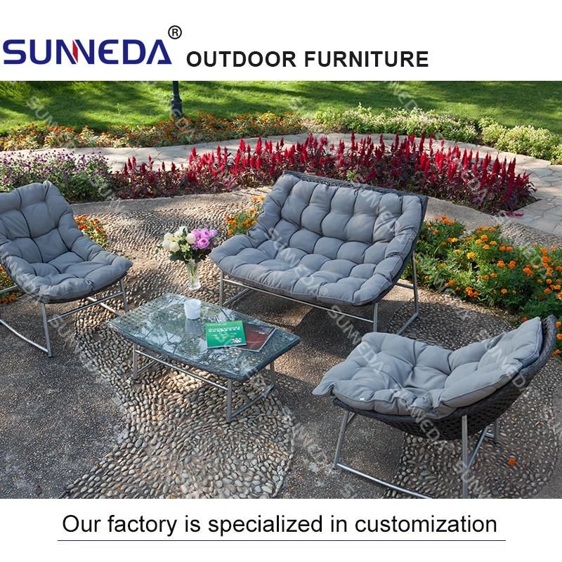 Hot Sales Popular Morden New Style Design Sofa Set with Cushion Outdoor Garden Coffee Hotel Sofa Furniture