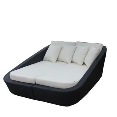 Modern Wicker Outdoor Furniture Leisure Daybed Garden Rattan Sunbed