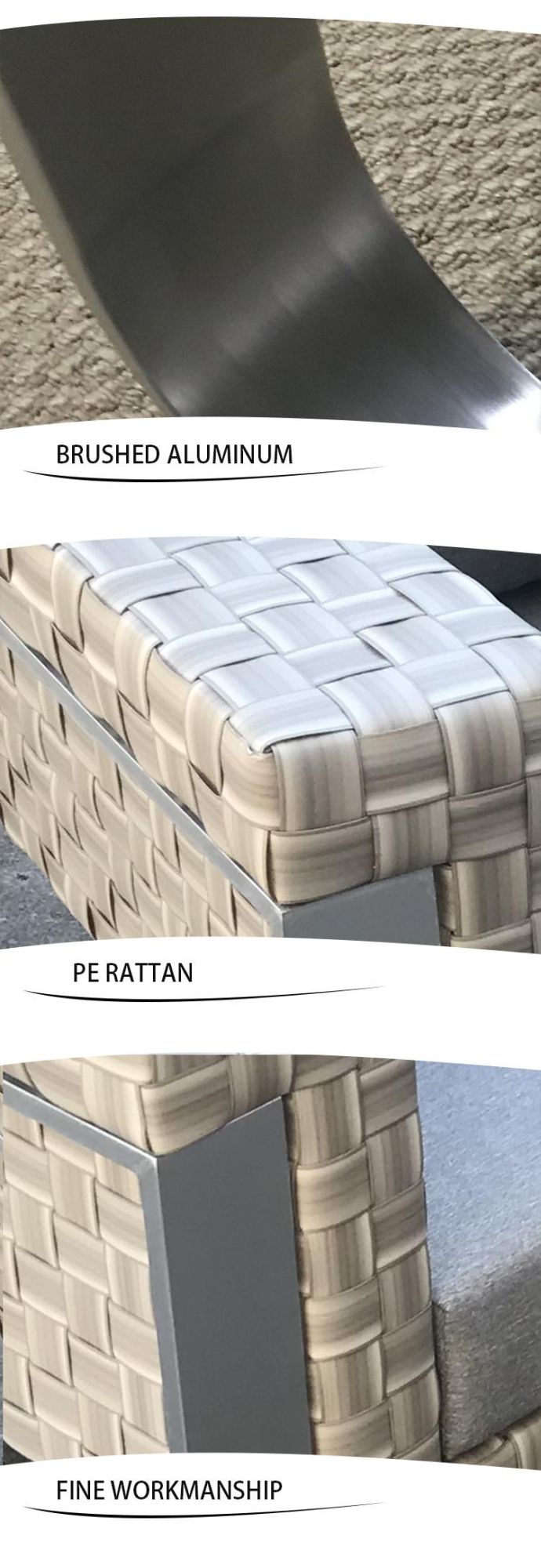Rattan Sofa Patio PE Wicker Sofa Lounge Outdoor Garden Sofa