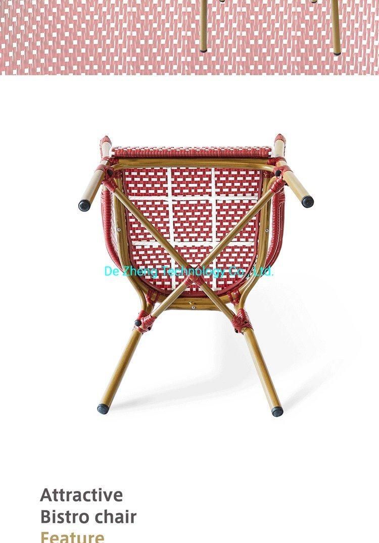 Foshan Wholesale Big Lots Stackable Aluminum Wedding Luxury Outdoor Restaurant Cafe Furniture