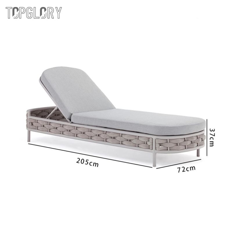 China Wholesale Modern Pool Beach Lounge Chairs with Aluminium Furniture Outdoor Home Garden