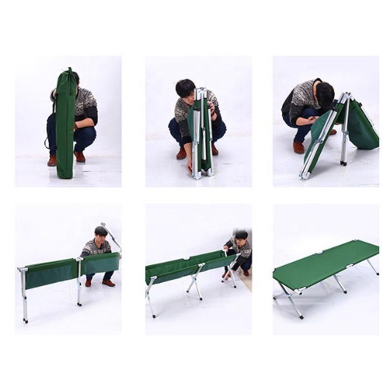 Easy Carry Camping Colorful Single Person Sleeping Folding Cot