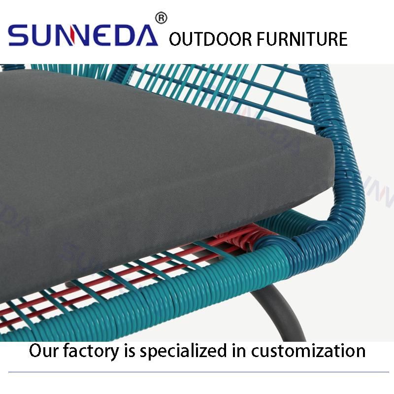 Creative Stylish Pool Side Leisure Casual Colorful Rattan Chair