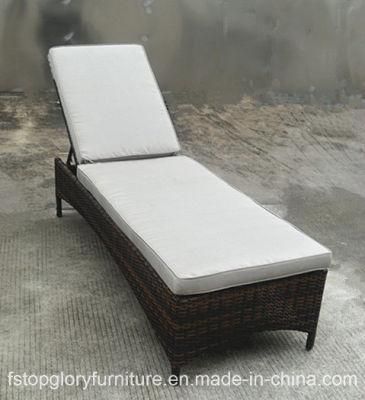 New Design Outdoor Rattan Weaving Sunbed Lounge