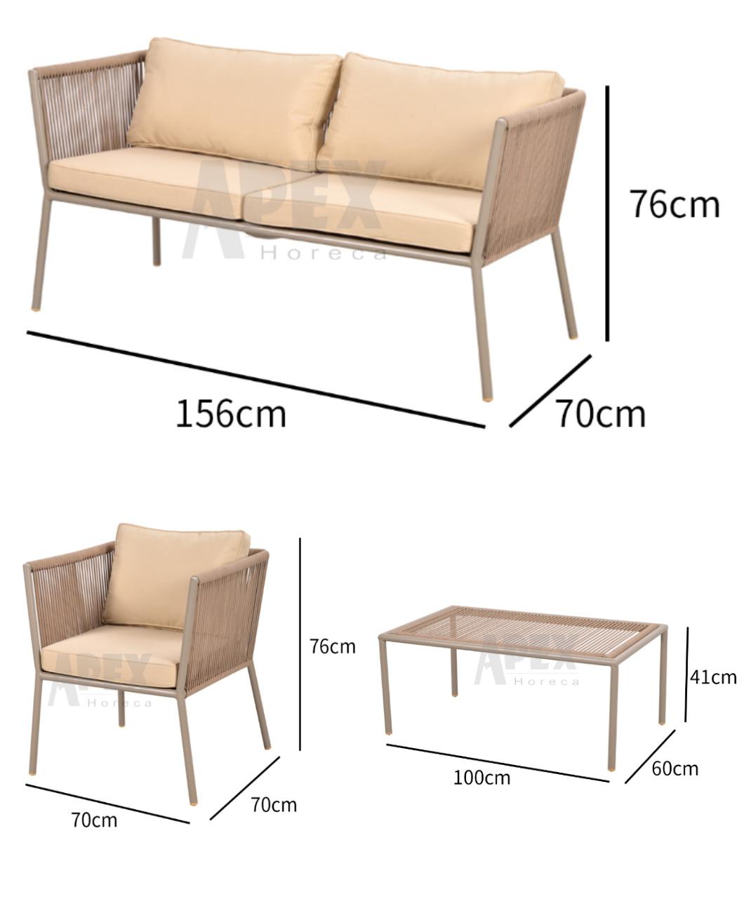 UV Protection Aluminum Frame Garden Outdoor Furniture Sofa Set Combination