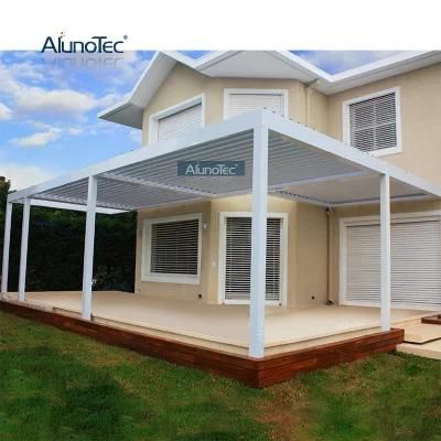 AlunoTec Modern Motorized Waterproof Louver Pergolas Electric Gazebo Bioclimatic Pergola For Outdoor