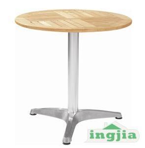 Outdoor Wood Aluminum Dining Garden Hotel Table Set (JT-91)