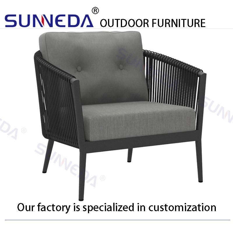 Cando Garden Furnitures Aluminum Frame Woven Rattan Wicker Outdoor Sofa Sets