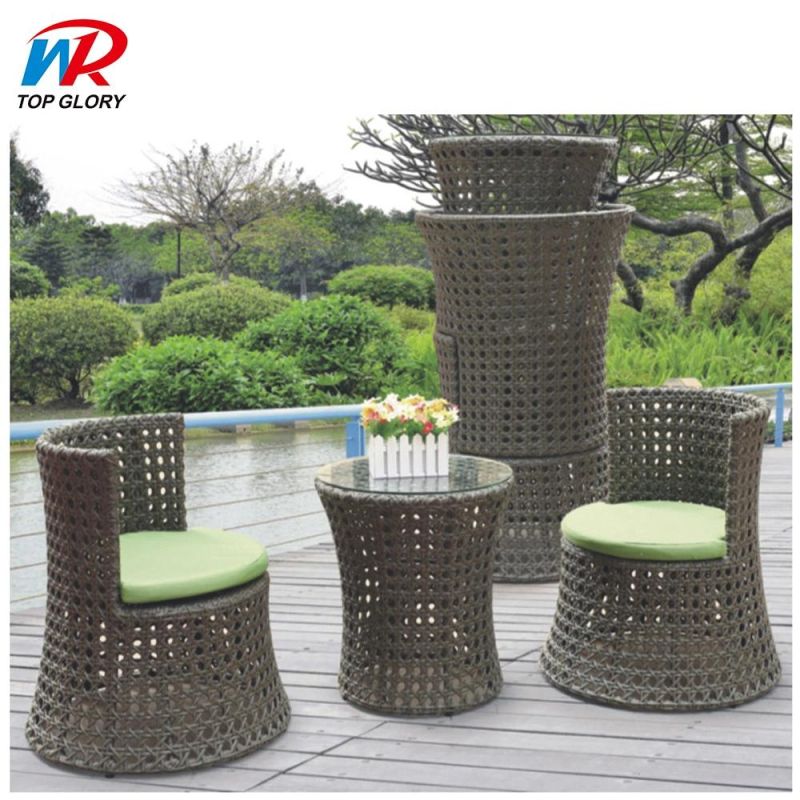 Best Sale Modern Restaurant Outdoor Furniture Metal Aluminum Wicker Rattan Dining Chair