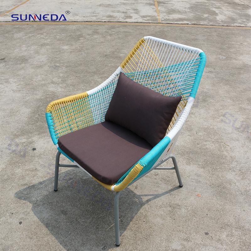 Simple Modern Style Creative Aluminum Frame Outdoor Backrest Chair Set