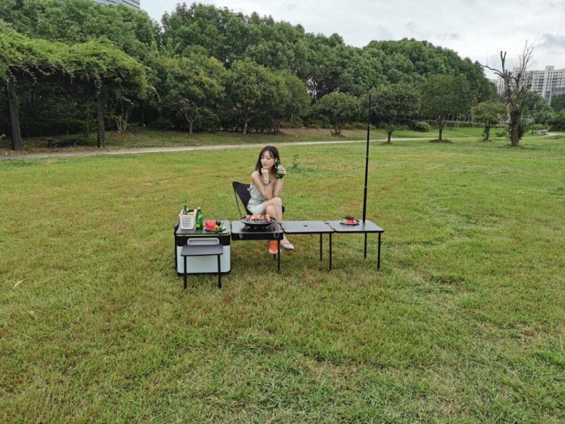 Eatcamp 2.0 Glamping Set Outdoor Camping Mobile Kitchen BBQ Grill with Foldable Table